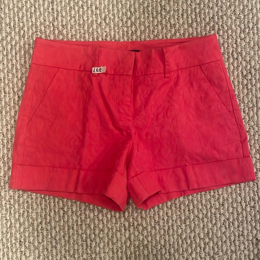 7th Avenue by New York & Company Floral Tapestry Print Hot Pink Shorts Size 6